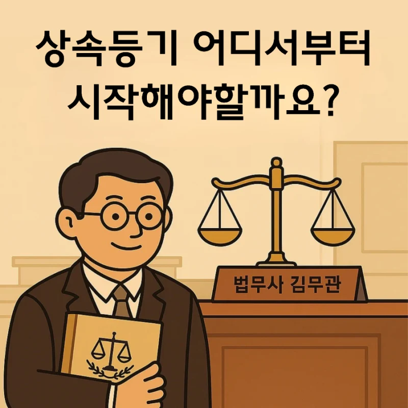 상속등기 어디서부터 시작해야할까요? 도표 1