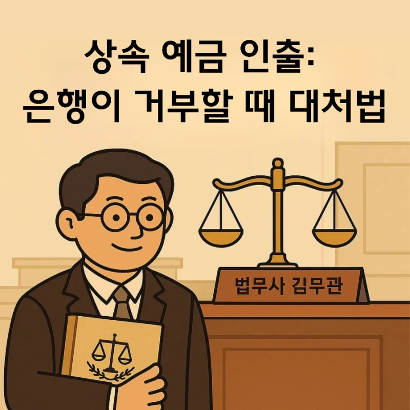 상속 예금 인출 방법, 은행이 지급을 거부할 때 상속인이 바로 해야 할 일 도표 1