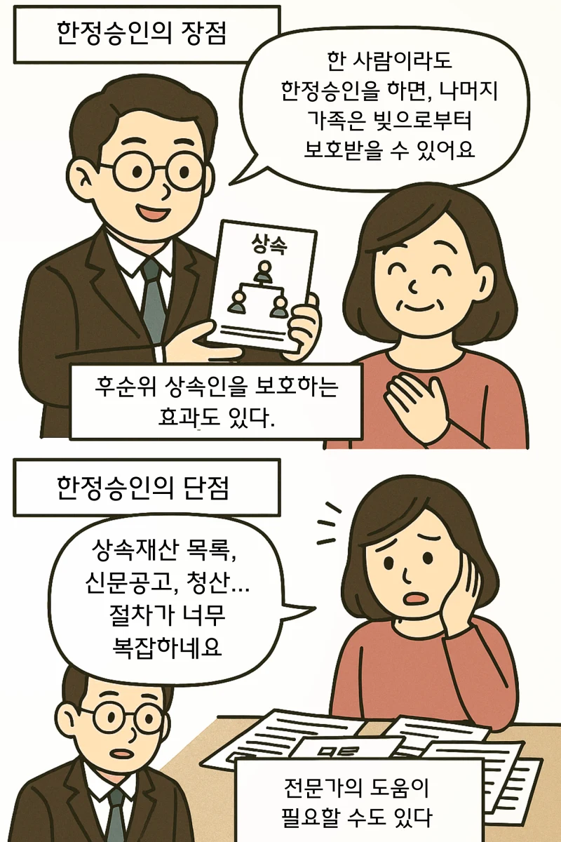 [법무사툰] 상속포기와 한정승인은 뭐가 다른가요? 도표 5