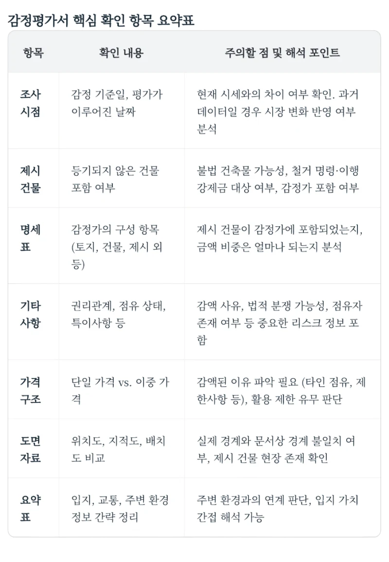 감정평가서를 읽는다는 것: 숫자보다 먼저 보아야 할 이야기들 도표 3