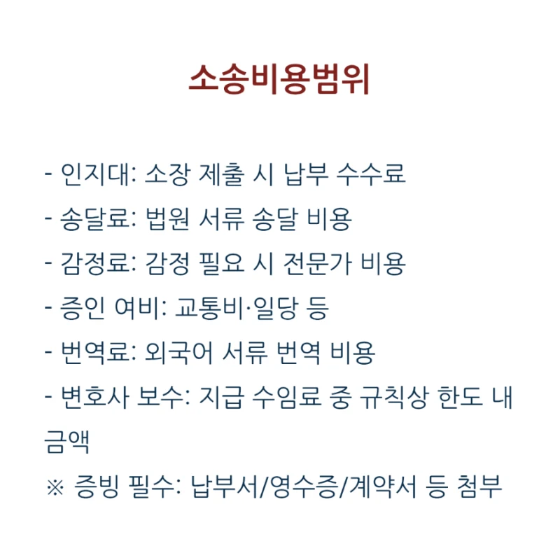 소송비용확정신청, 언제 어디서 어떻게 신청하나요? 승소 후 받을 수 있는 비용, 정확히 알아보세요! 도표 4