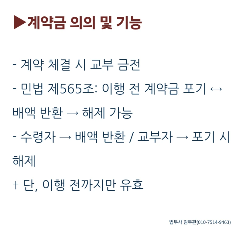 계약 해제 시 계약금, 정말 돌려받을 수 있나요? 도표 3