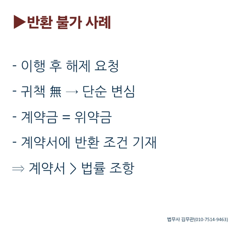 계약 해제 시 계약금, 정말 돌려받을 수 있나요? 도표 7