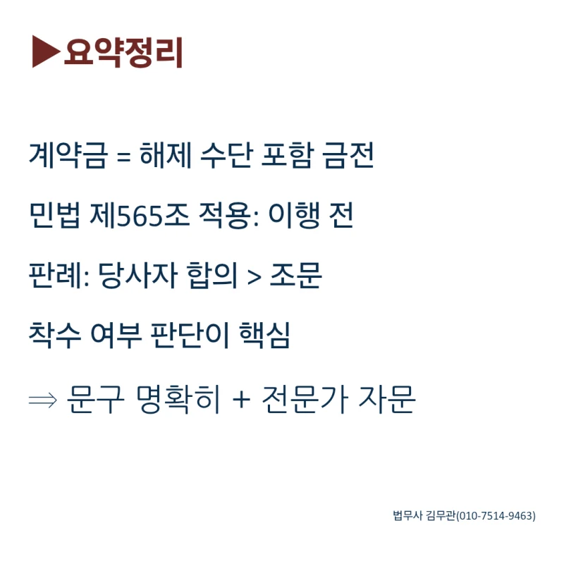 계약 해제 시 계약금, 정말 돌려받을 수 있나요? 도표 9