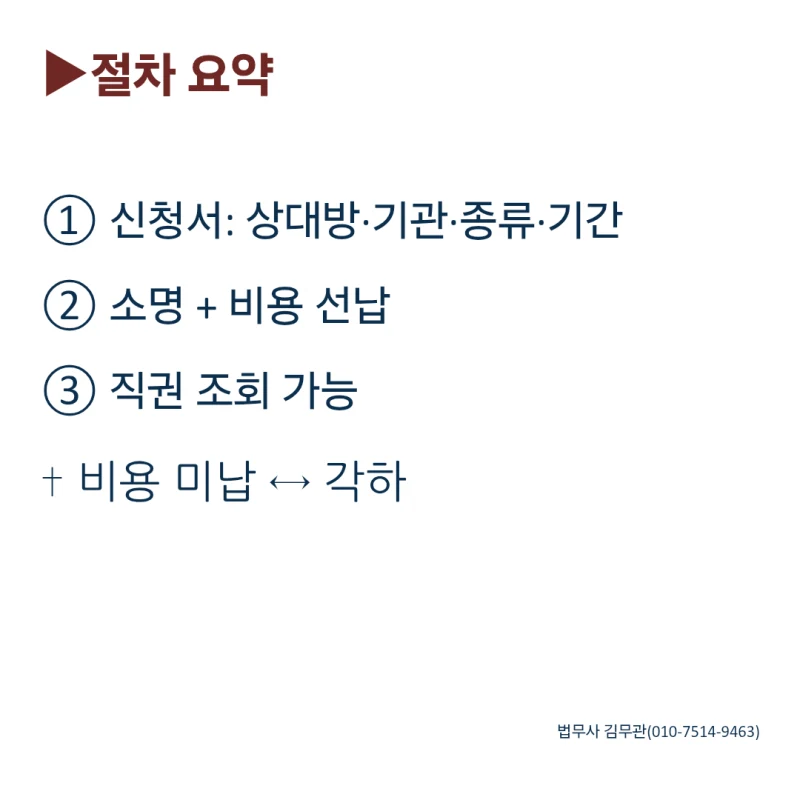 이혼 전 배우자 재산 조회 방법, 재산분할 전에 확인할 제도 | 법무사 김무관 도표 5