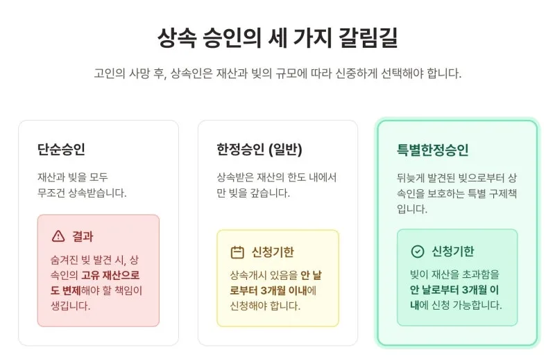 특별한정승인, 어떻게 신청하면 되나요? 절차 총 정리 도표 4