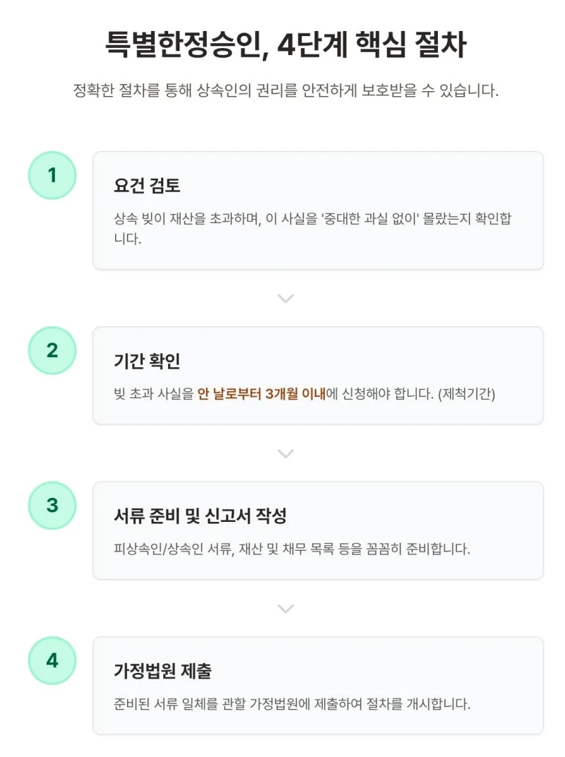 특별한정승인, 어떻게 신청하면 되나요? 절차 총 정리 도표 12