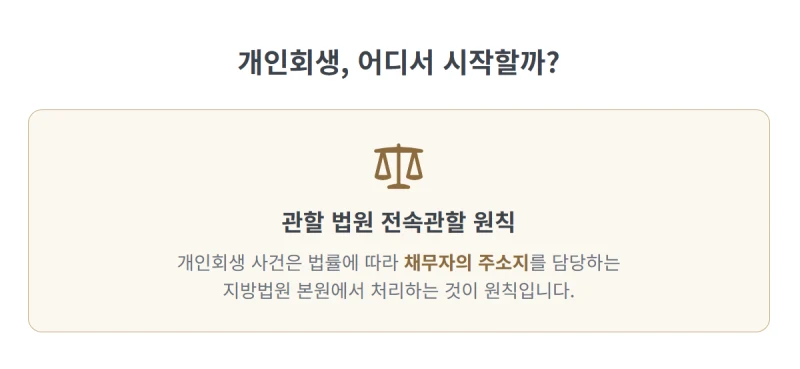 개인회생 금지명령·중지명령, 관할법원과 신청 전 확인할 점 | 법무사 김무관 도표 4