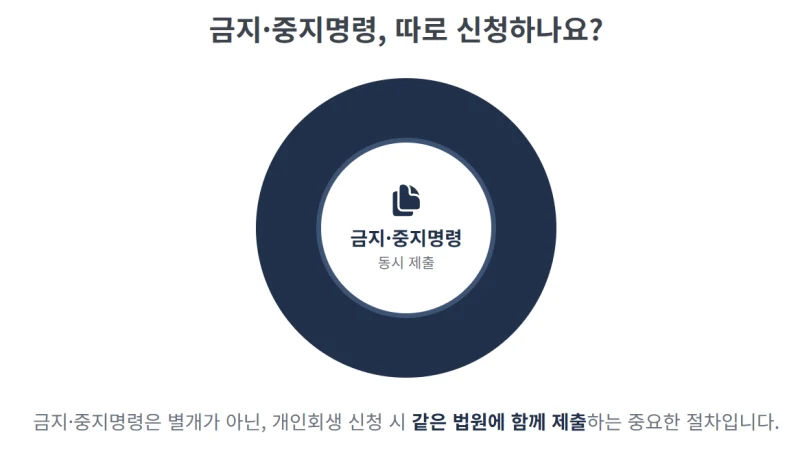 개인회생 금지명령·중지명령, 관할법원과 신청 전 확인할 점 | 법무사 김무관 도표 6