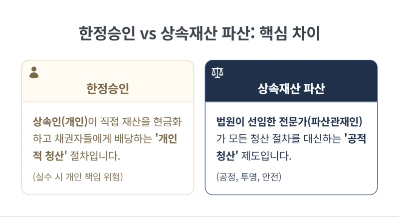 복잡한 상속 빚, 한정승인보다 '상속재산 파산'이 더 유리한 3가지 경우 (법무사 직접 비교 분석) 도표 3