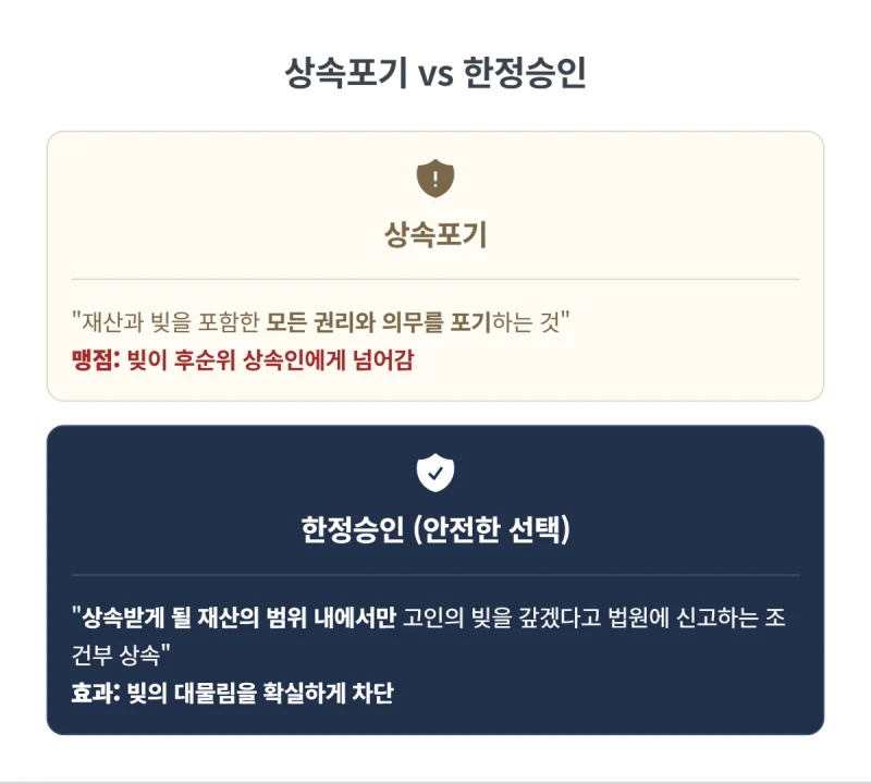 [수원 광교 법무사 김무관] 빚 상속, 상속포기보다 '한정승인'이 더 안전한 진짜 이유와 절차는? 도표 4