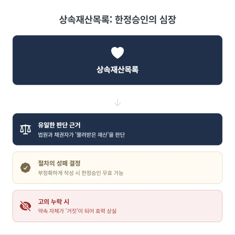 상속 한정승인 재산목록, ‘이것’ 하나만 빠뜨려도 빚 전부 떠안게 됩니다 (31년 법무사의 작성법 총정리) 도표 5
