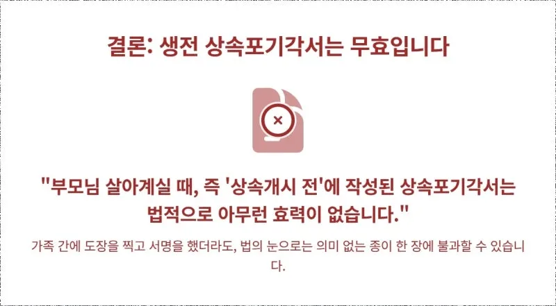 부모님 살아계실 때 쓴 상속포기각서, 법적 효력은? (31년 경력자의 명쾌한 정리) 도표 3