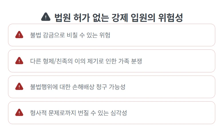 성년후견인도 못 하는 요양병원 강제 입원, 법원 허가가 필요한 이유 도표 5