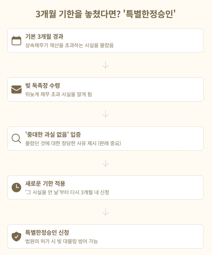 [충격] 상속포기했는데 빚 폭탄이 사촌에게? 친척에게 채무가 넘어가는 위험을 완벽히 차단하는 '한정승인'의 핵심 정리 도표 6